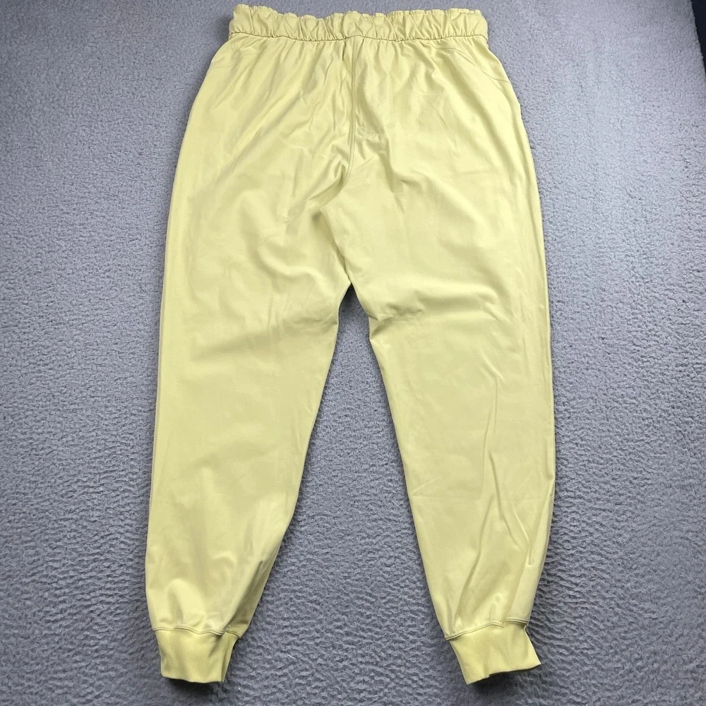 Lululemon Stretch High Rise Jogger Pants Womens 12 Yellow Luxtreme LW5DCRS